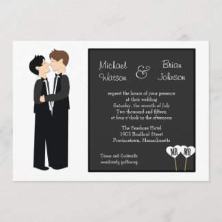 Gay Tuxedo Hochzeitseinladung Einladung