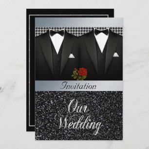 Gay Tuxedo Hochzeitseinladung Einladung