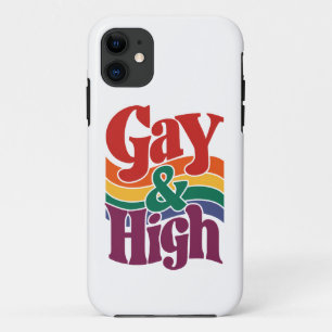 Gay und High Retro LGBTQ Stolzflagge Case-Mate iPhone Hülle