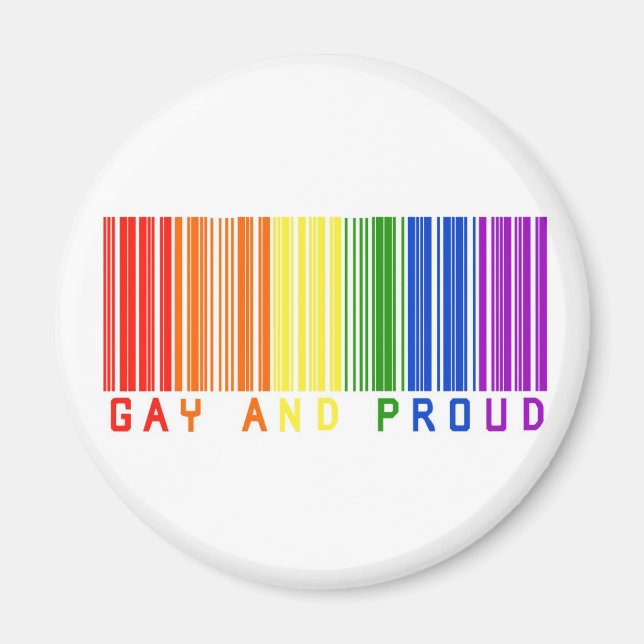 Gay und Strichcode Magnet (Vorne)