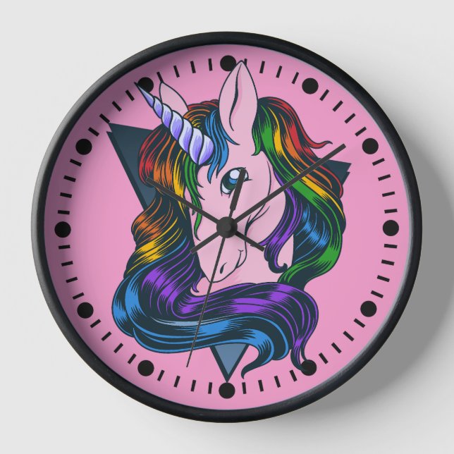 Gay Unicorn Uhr (Vorderseite)