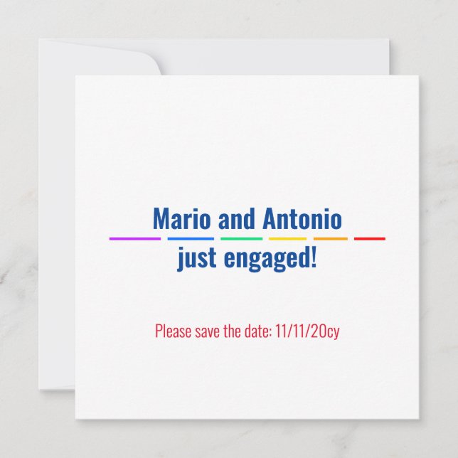 Gay Verlobt (Vorderseite)