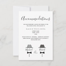Gay Wedding Accommodation Card