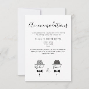 Gay Wedding Accommodation Card