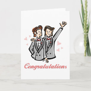 Gay Wedding Card (Männer) individuell anpassbar Karte
