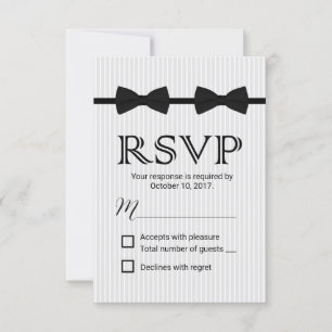 Gay Wedding Double Bow Krawatte Classic UAWG RSVP Karte