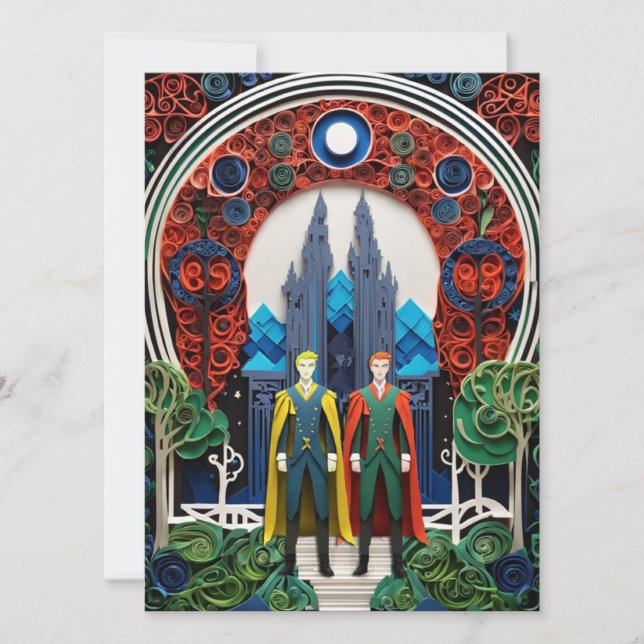 Gay Wedding Einladung (Vorderseite)