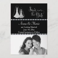 Gay Wedding Foto Save the Date Silver