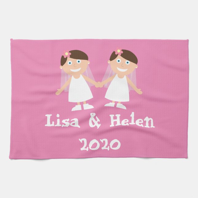 Gay Wedding Geschirrtuch (Horizontal)