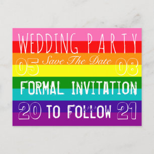 Gay Wedding Party Einladung Save the Date LGBT