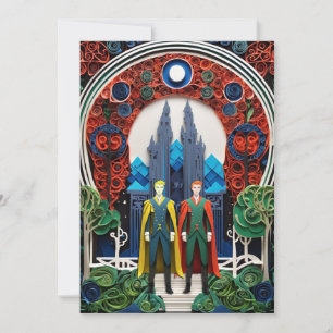 Gay Wedding RSVP Einladung