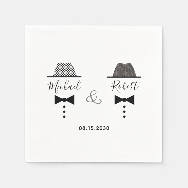 Gay Wedding Serviette (Vorderseite)