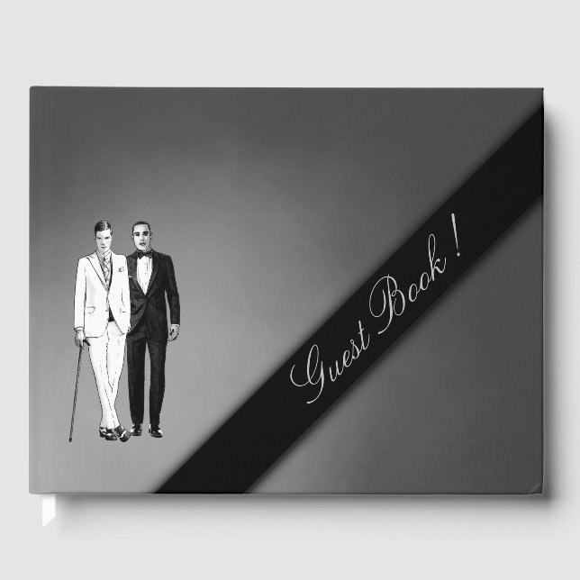 Gay Wedding Sinnlich Silver Gast Book Gästebuch (Vorderseite)