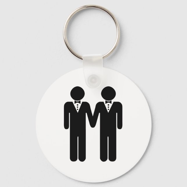 GAY WEDDING TOPPER MEN -.pnng Schlüsselanhänger (Vorderseite)