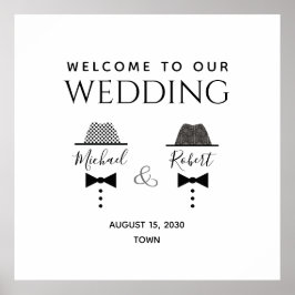 Gay Wedding Welcome Poster