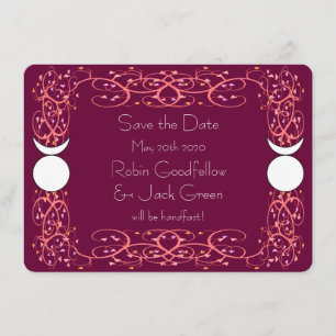 Gay Wiccan Mariage rouge Enregistrer la carte de d
