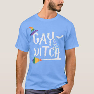 Gay Witch LGBTQ Gay Pride Lesbian Funny Halloween T-Shirt