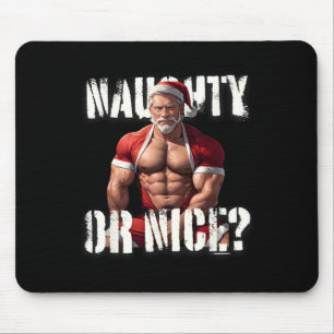 Gay Xmas Muscle Daddy Bear Nice Santa Pride LGBTQ Mousepad