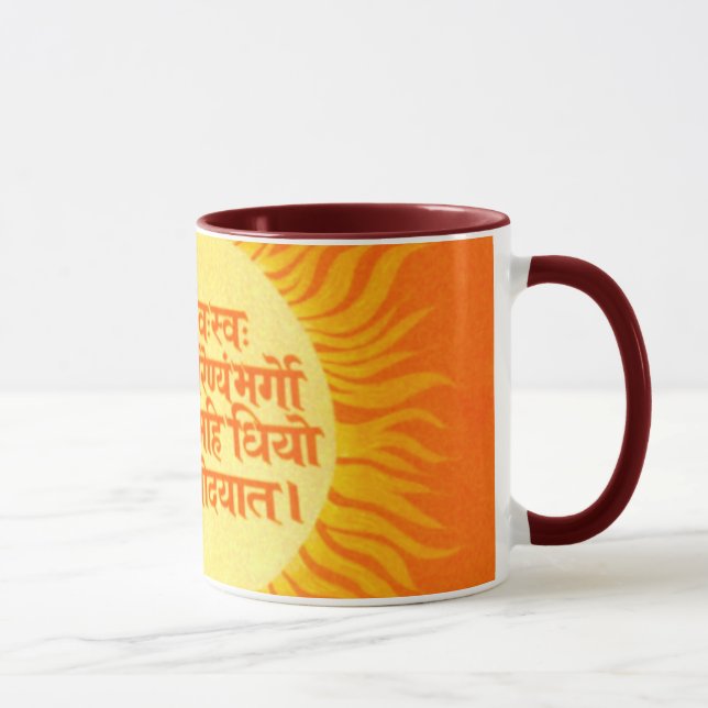 Gayatri Beschwörungsformel Tasse (Rechts)