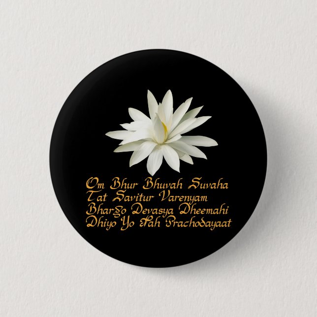 Gayatri Mantra Button (Vorderseite)