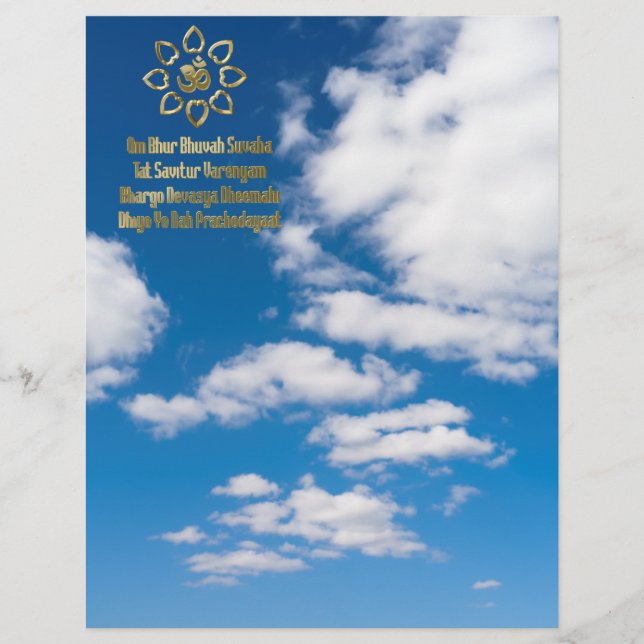 Gayatri Mantra Flyer (Vorne)