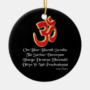 Gayatri Mantra Keramikornament