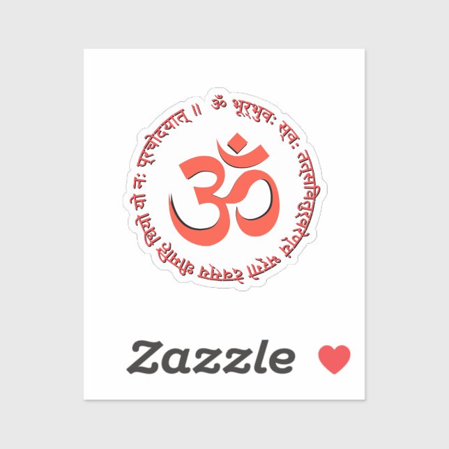 Gayatri Mantra "Om Bhur Bhuva Swah" Aufkleber (Blatt)