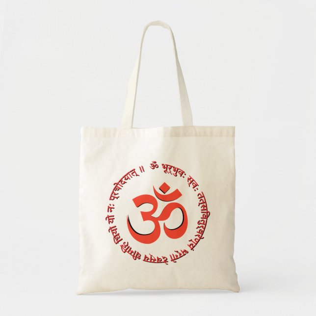 Gayatri Mantra "Om Bhur Bhuva Swah" Tragetasche (Vorne)