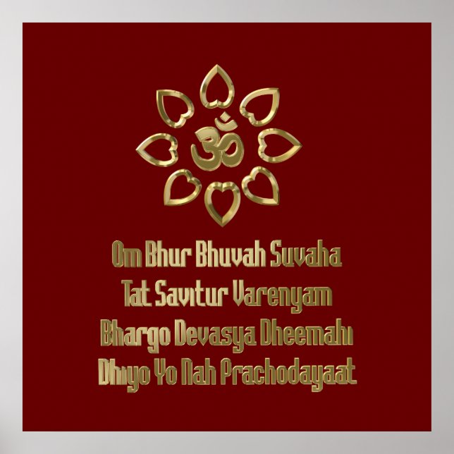 Gayatri Mantra Poster (Vorne)