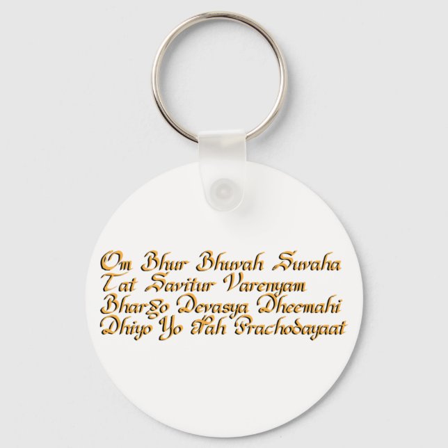 Gayatri Mantra Schlüsselanhänger (Vorderseite)
