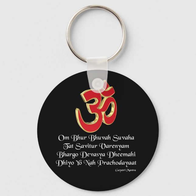 Gayatri Mantra Schlüsselanhänger (Vorderseite)