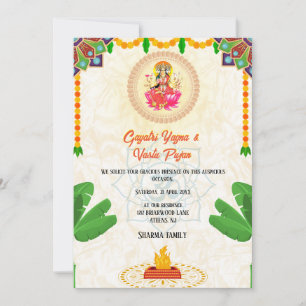 Gayatri Yagna Vastu Pujan Hindu Indiu Einladung