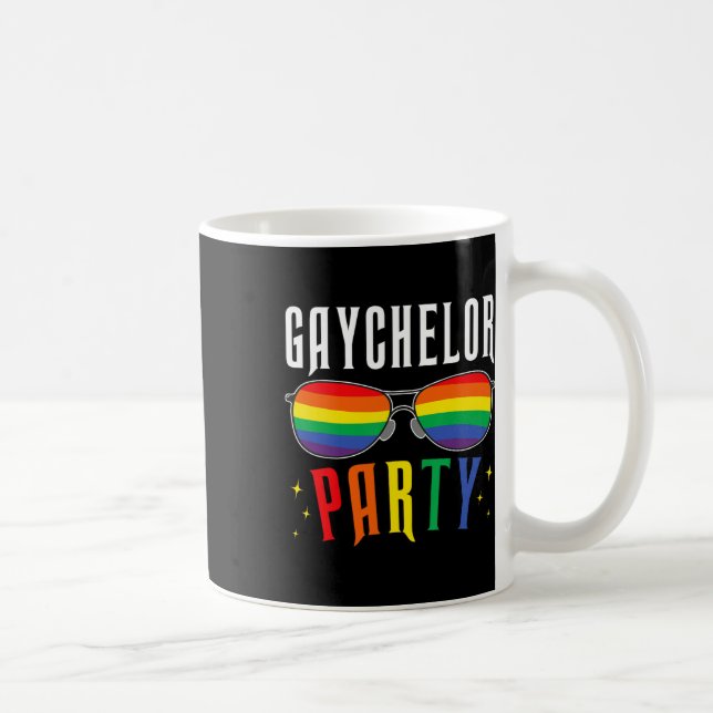 Gaychelor Gay Lesbian Lgbtq Pride Bachelor Party W Kaffeetasse (Rechts)