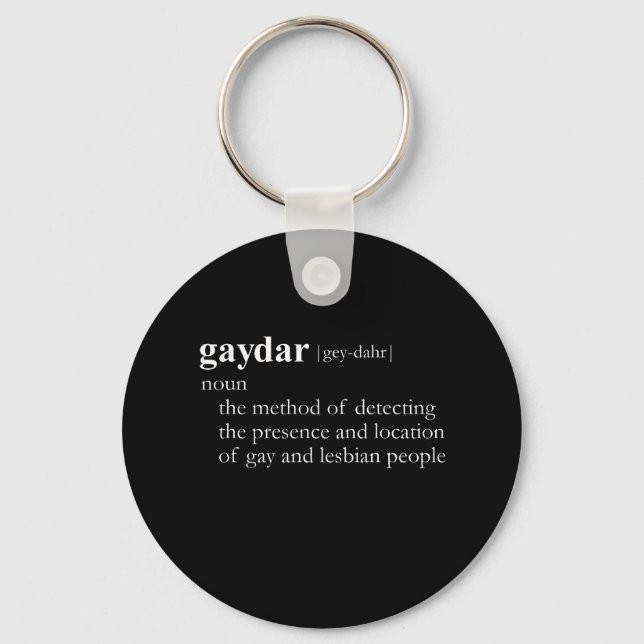GAYDAR (Definition) Schlüsselanhänger (Vorderseite)