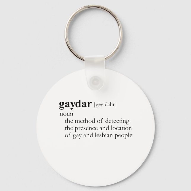 GAYDAR (Definition) Schlüsselanhänger (Vorderseite)