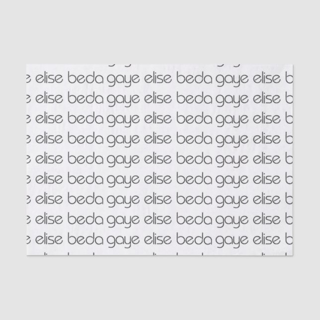 Gaye Elise Beda Seidenpapier (Vorderseite)