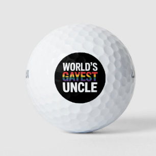 Gayest Uncle LGBTQ Gay Pride der Welt Ally Rainbow Golfball