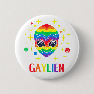 Gaylien Gay Pride Button