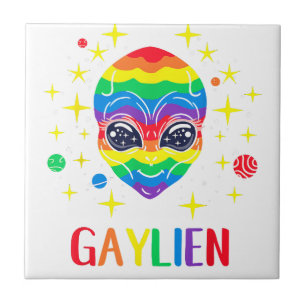 Gaylien Gay Pride Fliese