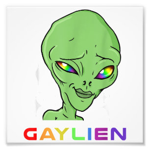 Gaylien Schwuler Alien für Gay Pride  Fotodruck