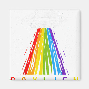 Gaylien-Shirt Alien Area 51 Gay UFO Gay Pride Flag Magnet