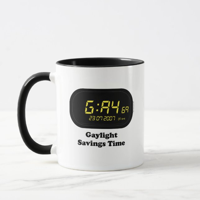 Gaylight Sparzeit Tasse (Links)