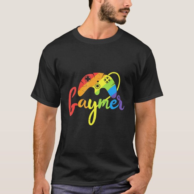 Gaymer Gamer Gay Pride Lgbt Matching Video Game Ga T-Shirt (Vorderseite)