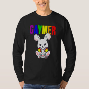 Gaymer Gay Pride Flag Gamer Lgbtq Video Game Rabbi T-Shirt