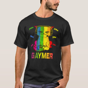 Gaymer Gay Pride Flag Lgbt Gamer Lgbtq Gaming Chat T-Shirt