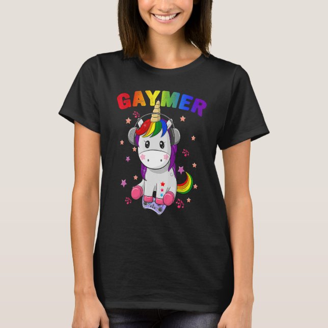 Gaymer Gay Pride Flag Lgbt Gamer Lgbtq Gaming Unic T-Shirt (Vorderseite)