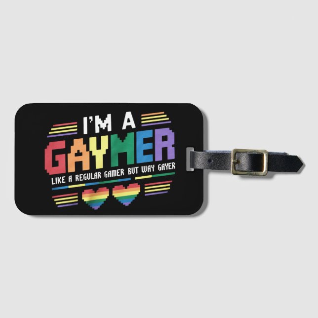 Gaymer mag einen normalen Gamer, aber wie Gayer Ga Gepäckanhänger (Vorderseite (Horizontal))