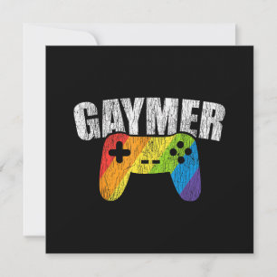 Gaymer Rainbow Flag Gaming Lesbian Gay Bisexual LG Dankeskarte