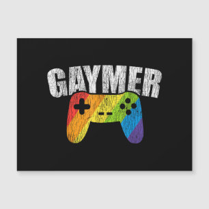 Gaymer Rainbow Flag Gaming Lesbian Gay Bisexual LG Magnetkarte