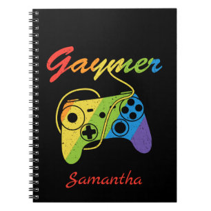 Gaymer   Rainbow Video Game Controller   Gaming Notizblock